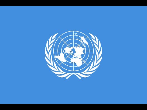 Флаг Организации Объединённых Наций (ООН).