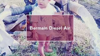 Aksi Bermain Diesel Air di Sawah