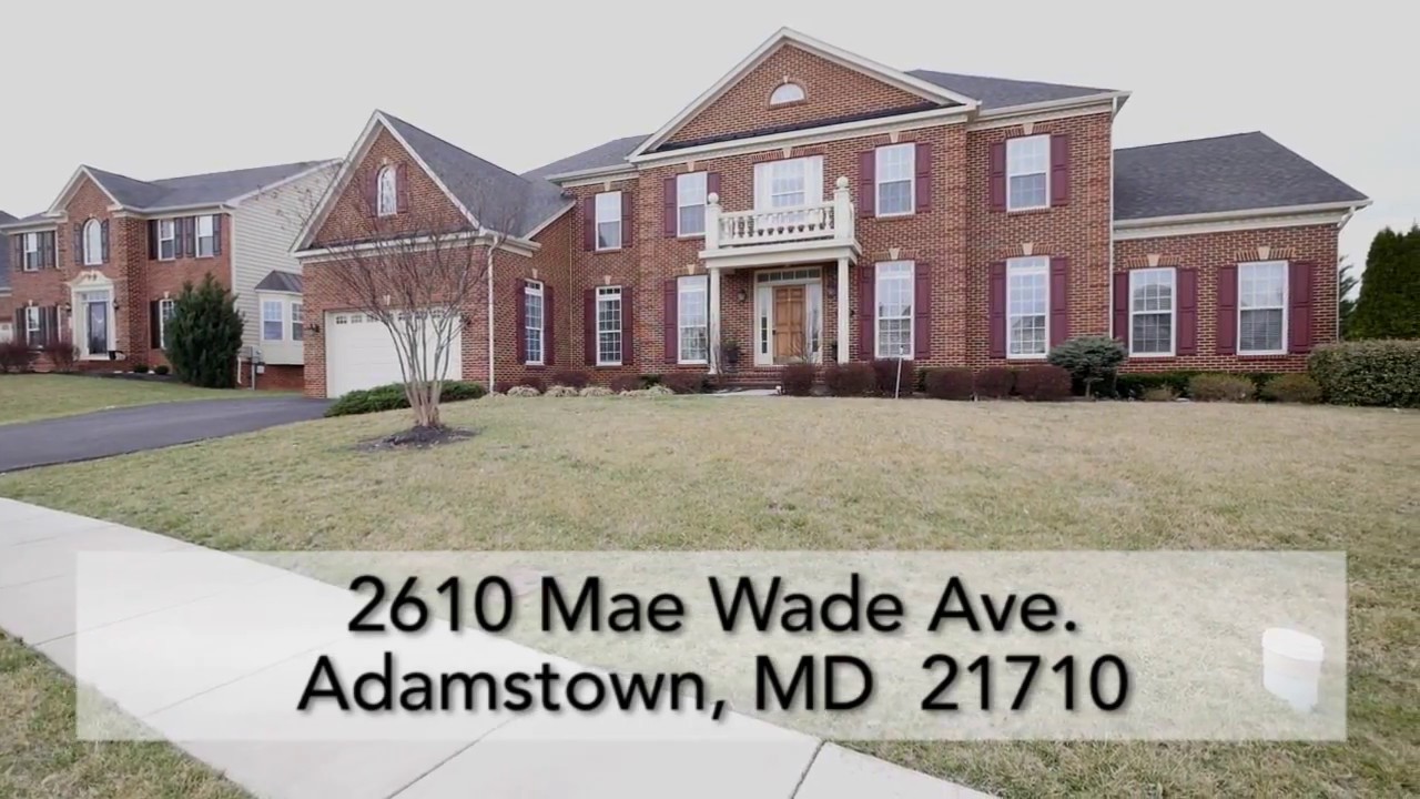 Home for Sale 2610 Mae Wade Avenue, Adamstown, MD 21710 YouTube