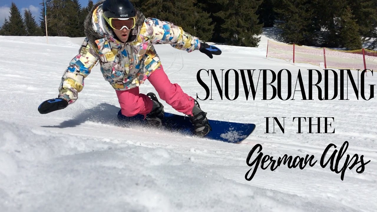 Snowboarding in the German Alps YouTube