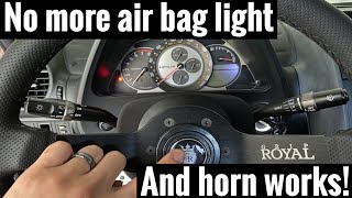 How to make horn button work on any aftermarket hub and fixing airbag light on IS300