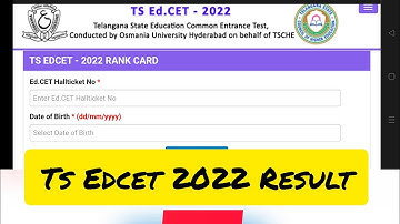 Ts Edcet 2022 result out | Ts b.er entrance exam result check | Big Brain