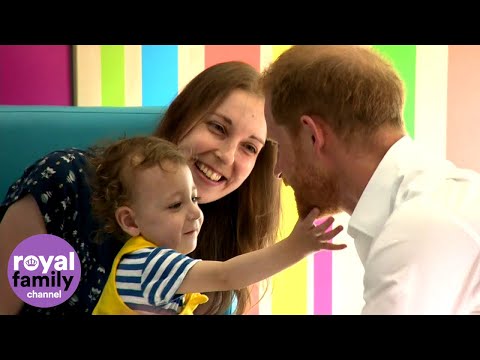Cute toddler Plays With Duke of Sussex's Beard