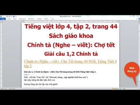 Video Tiếng việt lớp 4, tập 2, sgk, trang 44. Chính tả: Chợ... - youtube