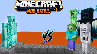 Diamond Golem vs All Mobs in minecraft battle - Warden vs Diamond golem