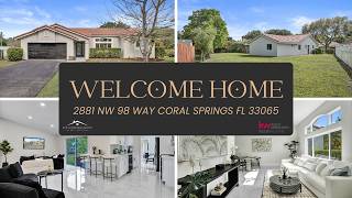 Just Listed 2881 NW 98 Way Coral Springs FL 33065