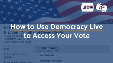 [AD] [ASL] Accessible Vote by Mail Tutorial Using Democracy Live @democracylive5033