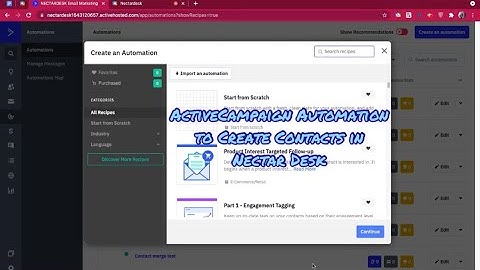 ActiveCampaign Automation to Create Contacts in Nectar Desk