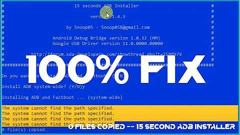 NEW METHOD || FIXED 0 files copied -- 15 second ADB installer