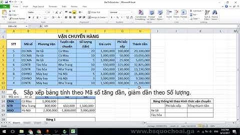 Tập 35 EXCEL Sắp xếp mã số tăng dần, số lượng giảm dần   Chứng chỉ ứng dụng CNTT cơ bản