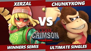 Code Crimson 2 Top 8 - Xerzal (Min Min) Vs. ChunkyKong (Donkey Kong) Smash Ultimate - SSBU