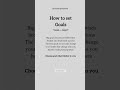 How to set Goals🎯 #success#motivation#lifelesson#viral#shorts#foryou#selfimprovement