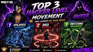 TOP 3 HACKER LEVEL MOVEMENTS in Free Fire 🔥 (Only PRO Players Use This!) #freefiretips#viralvideo 