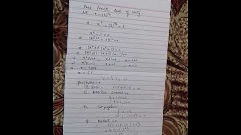 1st year lecture on Four Fourth roots of unity Exercise 4.4 Q.7 and Q.8