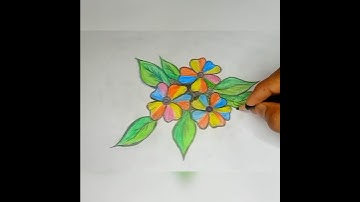 How to draw flowers easy step by step with pencil || Flower drawing tutorial  🔥✅