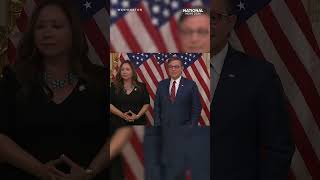 House Speaker Johnson swears in Democrat Grijalva after 50 days, offers her help