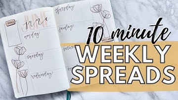 5 DIFFERENT WEEKLY BULLET JOURNAL IDEAS: How to Set-up Quick and Easy Weekly Spreads| CREATEWITHCAIT