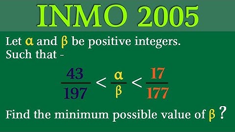 Indian National Mathematical Olympiad | (INMO) 2005
