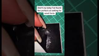 How to weed small fonts, cricut cut setting for intricate designs #cricutdesignspace #cricuthacks