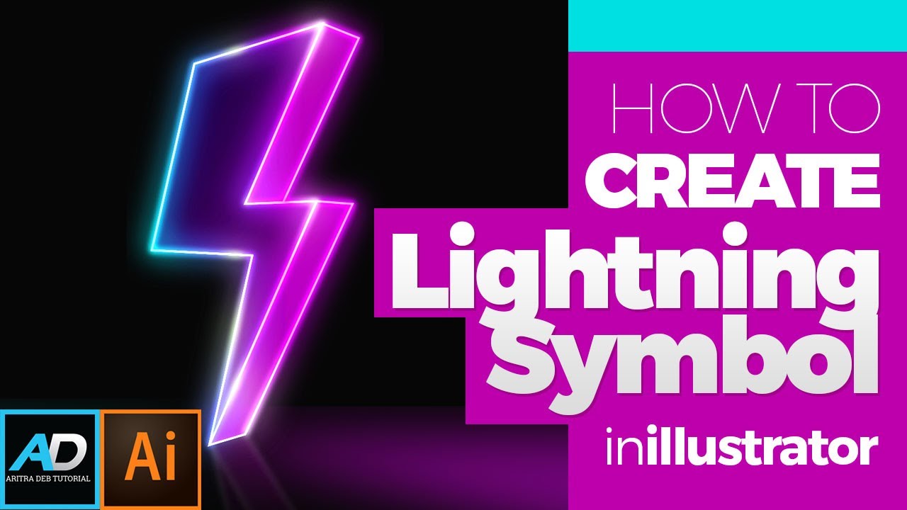 How to Make lightning symbol in illustrator | Adobe Illustrator Tutorial -  YouTube