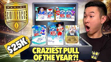 I OPENED THE MOST EXPENSIVE FOOTBALL CARD BOX OF ALL-TIME ($25,000 NFL EMINENCE)! 😱🔥
