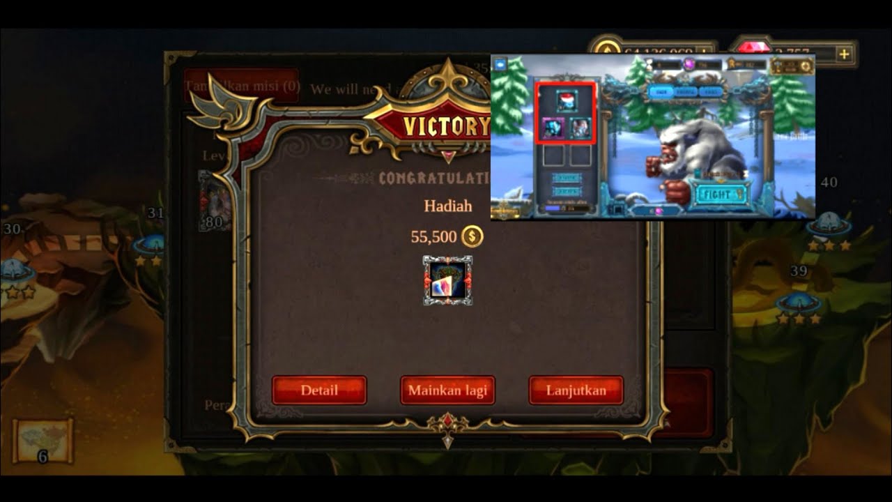 Gold Level Harian, Dan Boss Party, "Epic Heroes War"