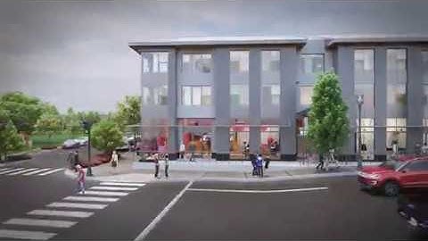 North River mixed-use building in Petaluma, CA - 3D animation