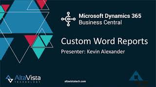 Microsoft Dynamics 365 Business Central: Custom Word Reports