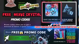OMG iGot 7* Champ 🥵 In Today New Promo Code Mcoc💯🤩 Free Fantastic 7* Nexus Hero Crystal Selector😱💀