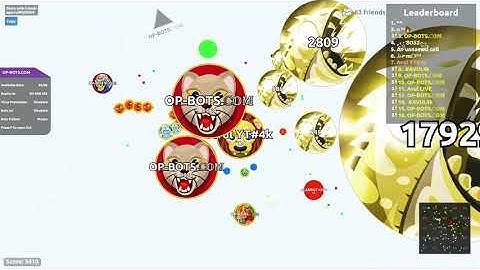 AGAR.IO SERVER TAKEOVER WITH BOTS #319 || OP-BOTS.COM