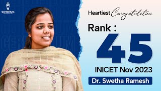 Interview with Dr. Swetha Ramesh Rank 45 Nov 23 INICET with Dr. Zainab Vora #inicet