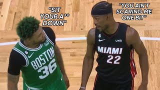 Unseen Jimmy Butler Tells Marcus Smart That He Isnt Scared After Saying Sit Your A Down