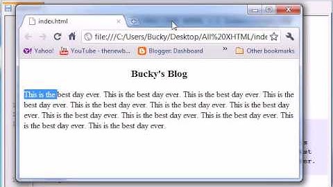 XHTML and CSS Tutorial   19   text align and Changing Background Color ‏ Free Computer Tuts by Aami