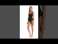 Tommy Bahama Pearl Solids V Front Halter One Piece Swimsuit | SwimOutlet.com