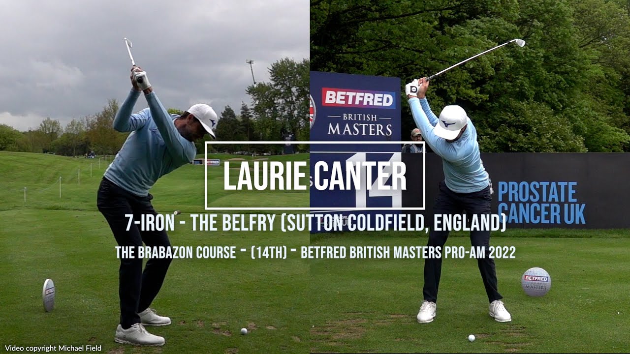 Laurie Canter Golf Swing 7Iron (FO & DTL) British Masters, The Belfry