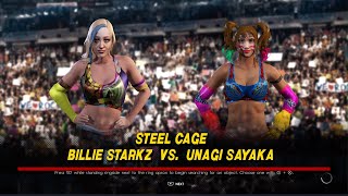 WWE2K22 Steel Cage Match Billie Starkz VS Unagi Sayaka