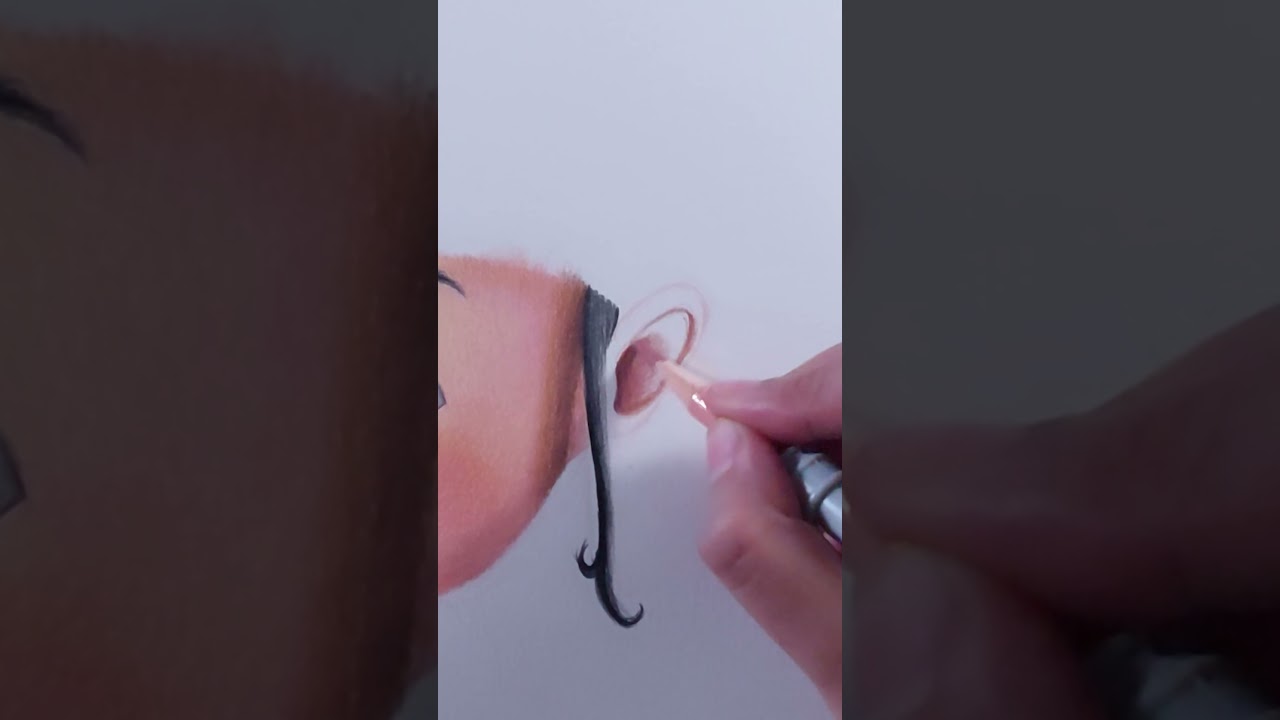 Drawing Despicable Me 4 : Agnes using coloured pencils 