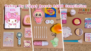 🧸RATING MY FIDGET BOARDS ASMR COMPILATION! | tutorial | applefrog