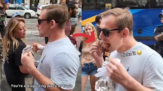 Man Eats Kebab In Front Of ANGRY Vegan Women