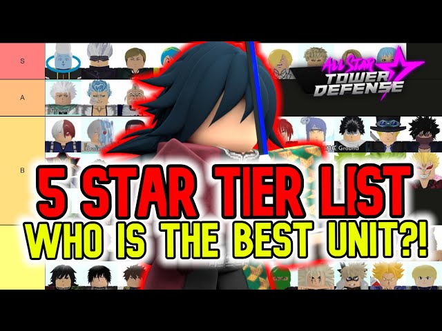 👑Who is the Best 5 Star? All Star Tower Defense 5 Star Tier List