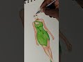 today I decided to do a manual sketch 😇#fashiondesigners #fashionillustration #art #coloredpencils