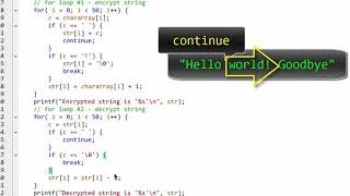 041 break and continue | Welcome to the course C programming