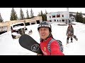 ABANDONED TOWN SNOWBOARDING!