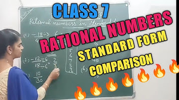 CLASS 7 MATHS/ RATIONAL NUMBERS/ STANDARD FORM 🔥COMPARISON/ EASY METHOD🔥🔥