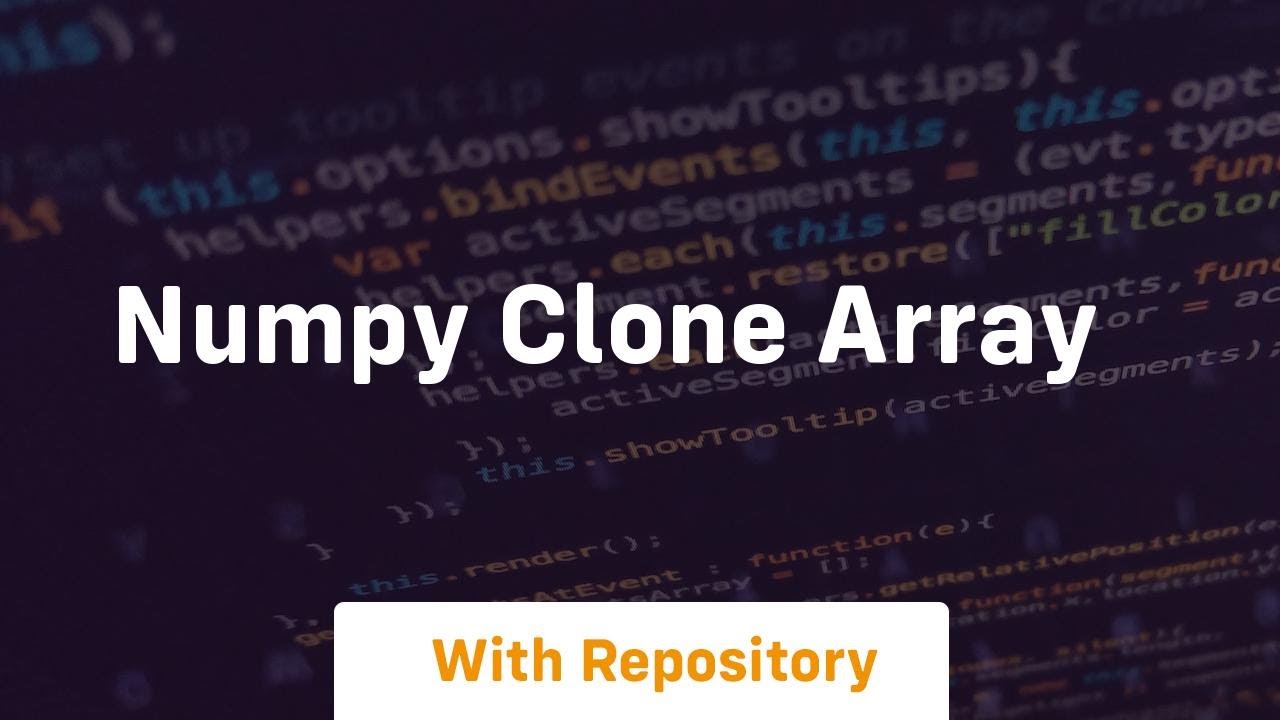 numpy clone array - YouTube