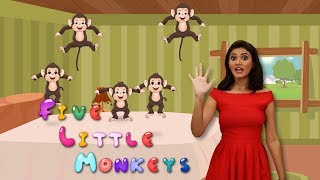 Five Little Monkeys Jumping on the Bed With Actions | Children Nursery Rhymes With Actions | Poems screenshot 5