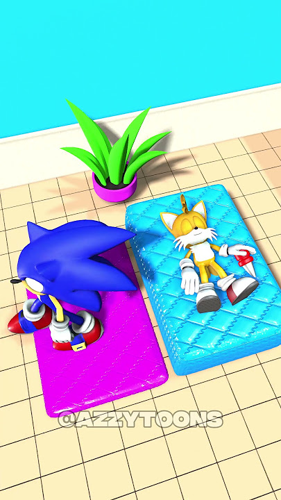 Tails Deflating Sonic's Mattress #sonic #animation #tails #knuckles