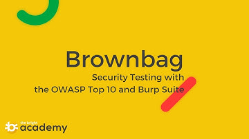 Brownbag "Security Testing with the OWASP Top 10 and Burp Suite"