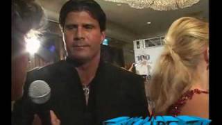 Former Howard Stern reporter Gary Garver interviews Jose Canseco at the 2009 Night of 100 Stars