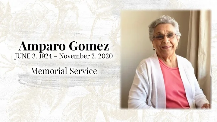 Amparo Gomez Memorial Service